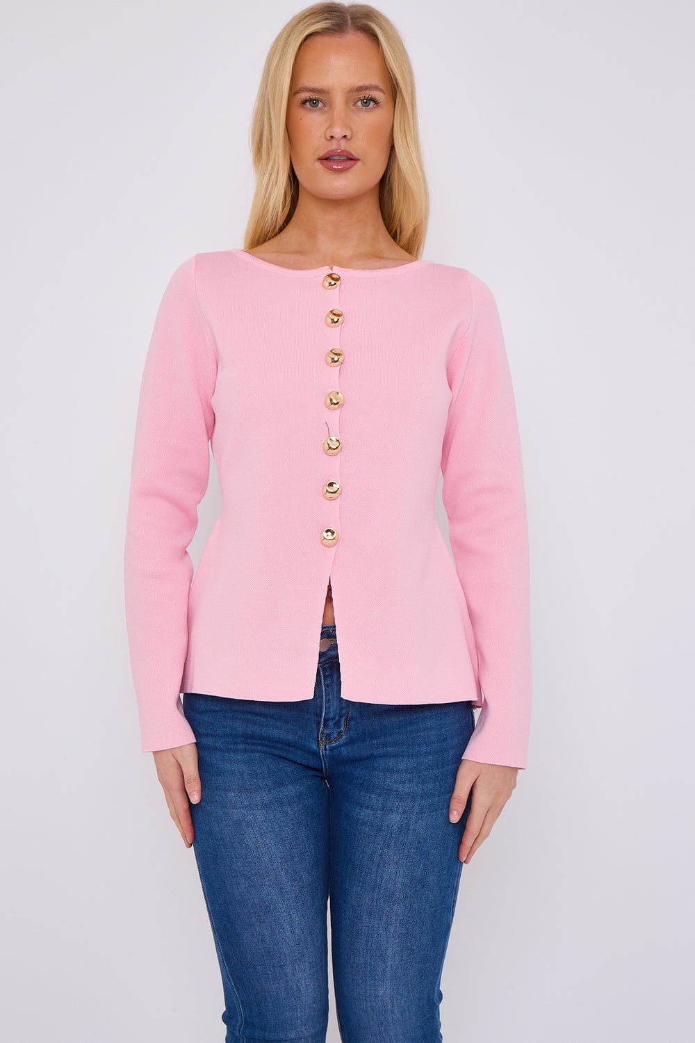 TESSIE Gold Button Jumper