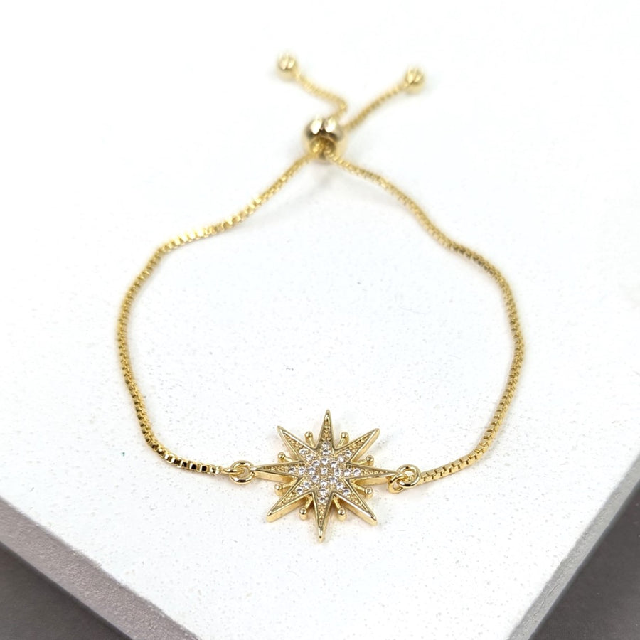 Crystal Starburst Gold Bracelet