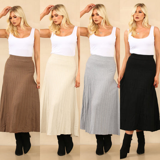 ANNA Knitted Pleat Skirt