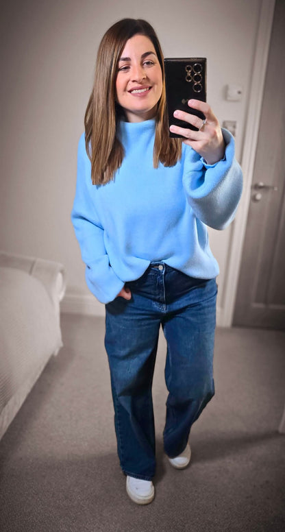 HATTIE High Neck Puff Sleeve Jumper