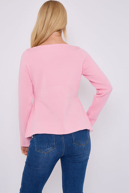 TESSIE Gold Button Jumper