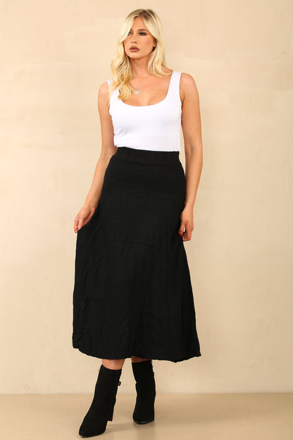 ANNA Knitted Pleat Skirt