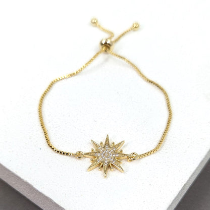 Crystal Starburst Gold Bracelet