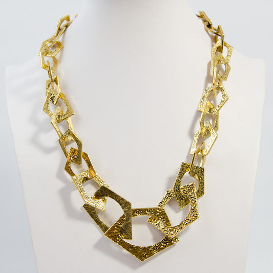 Edgy Urban Chain Necklace - Gold