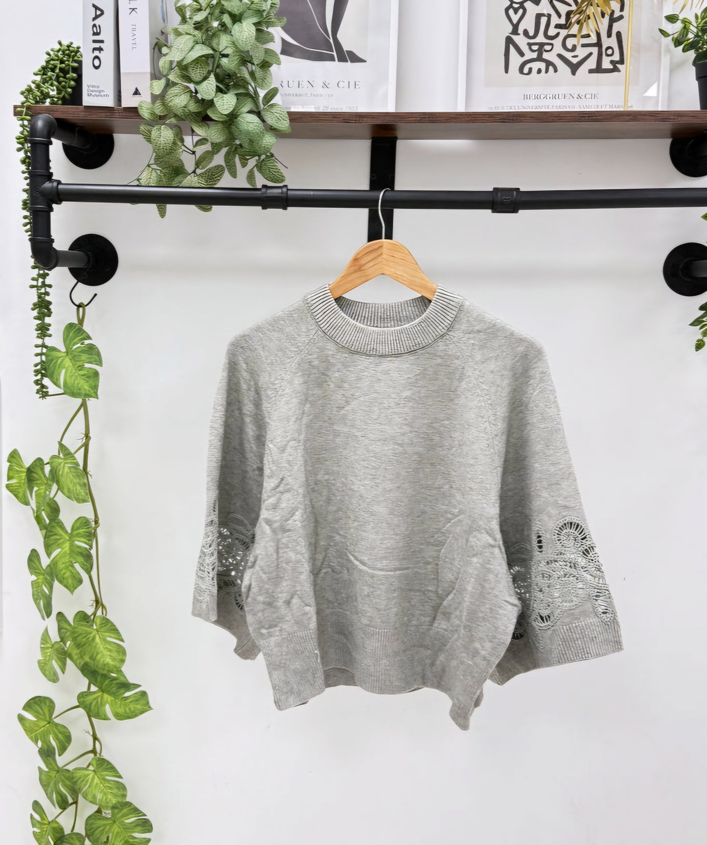 FELIX Lace Sleeve Knit Jumper