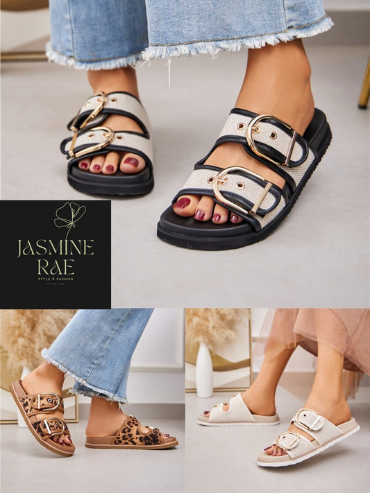 BAILEY Double Buckle Sliders