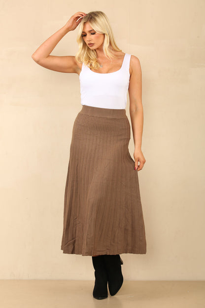 ANNA Knitted Pleat Skirt