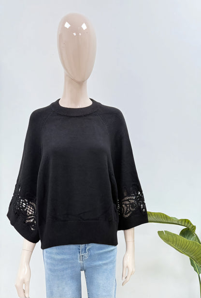 FELIX Lace Sleeve Knit Jumper