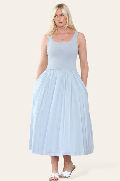 TYLA Ribbed Vest Dress with Pockets