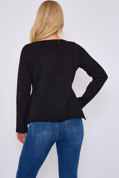 TESSIE Gold Button Jumper