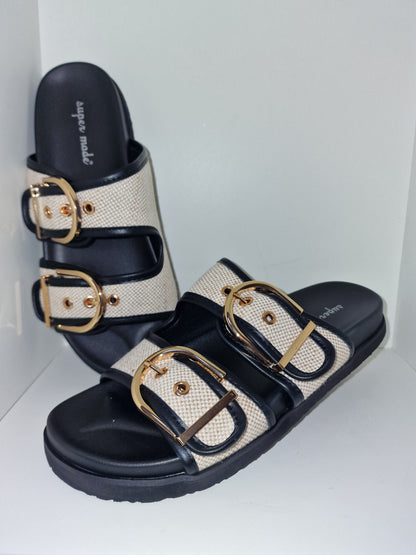 BAILEY Double Buckle Sliders